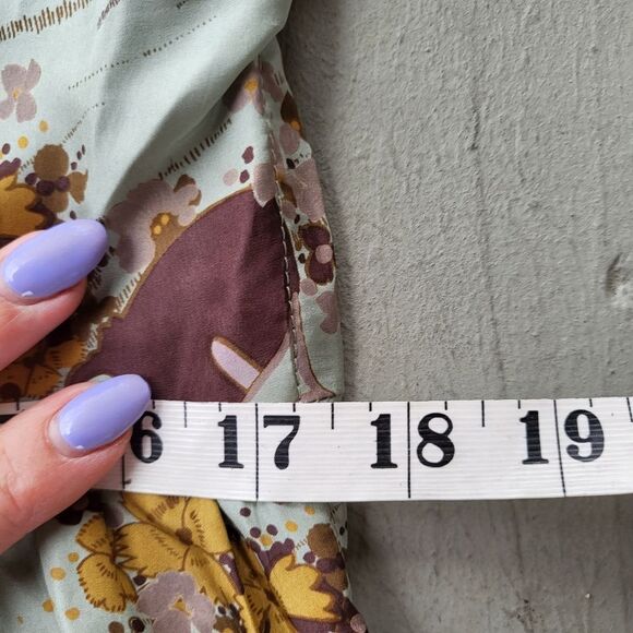 Women's Vintage Floral Print 3/4 Sleeve A-Line Dress Retro Mod Kitsch - Picture 10 of 10